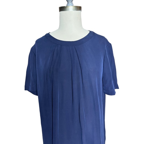 J. Crew Silk Open Back Short Sleeve Blouse size 14 - Picture 6 of 15